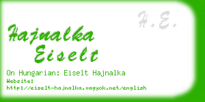 hajnalka eiselt business card